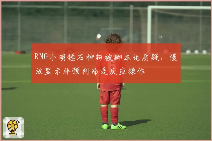 RNG小明锤石神钩被脚本论质疑，慢放显示非预判而是反应操作